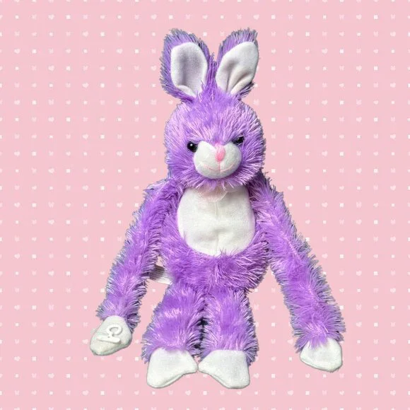 Stuffed Purple Bunny, 14.5" - Picture 1 of 10